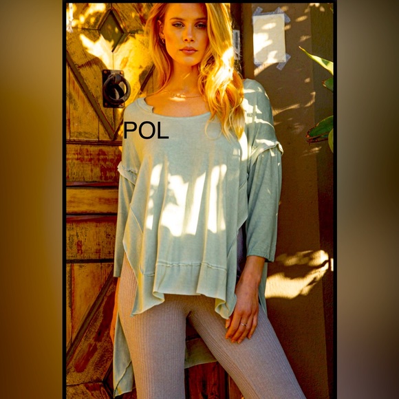 POL Tops - BP215-9💚NEW! POL perfect in Mint Asymmetrical Tunic designed2stun on casual days